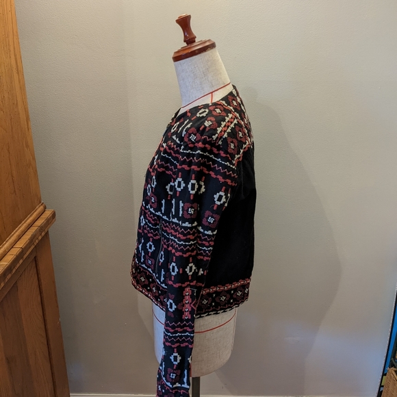 NWT Feathers by Tolani Anthropologie Mandy Moto Jacket Embroidered Size Small - Picture 4 of 10